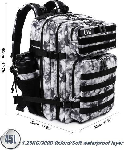 LHI Military Tactical Backpack for Men and Women 45L Army 3 Days Assault Pack Bag Large Rucksack with Molle System in Saudi Arabia