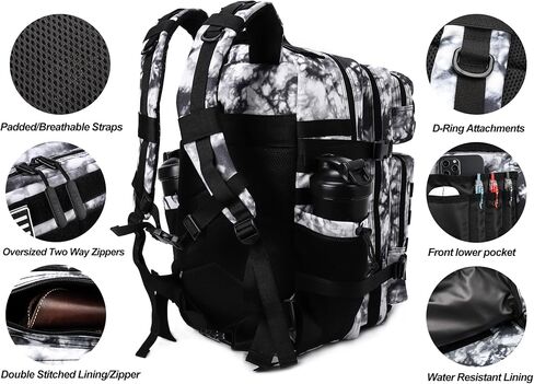 LHI Military Tactical Backpack for Men and Women 45L Army 3 Days Assault Pack Bag Large Rucksack with Molle System in Saudi Arabia
