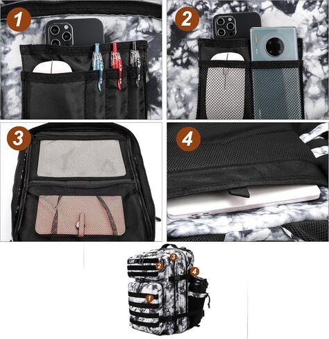 LHI Military Tactical Backpack for Men and Women 45L Army 3 Days Assault Pack Bag Large Rucksack with Molle System in Saudi Arabia