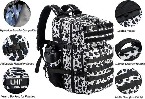 LHI Military Tactical Backpack for Men and Women 45L Army 3 Days Assault Pack Bag Large Rucksack with Molle System in Saudi Arabia