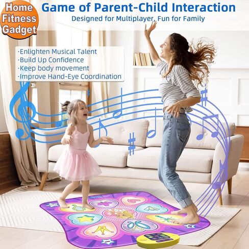 SUNLIN Dance Mat, Gifts Toys for Girls 3 4 5 6 7 8 Years Old, Frozen Unicorn Theme Toys, Dance Pad with 7 Game Modes, 5 Challenge Levels, 9 Built-in Music, Birthday Gifts for Kids Ages 3-12 in Saudi Arabia