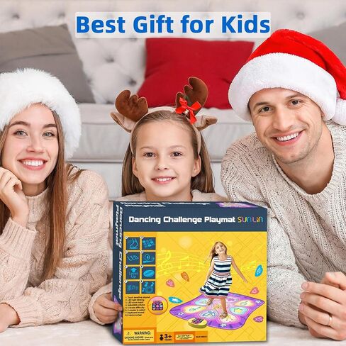 SUNLIN Dance Mat, Gifts Toys for Girls 3 4 5 6 7 8 Years Old, Frozen Unicorn Theme Toys, Dance Pad with 7 Game Modes, 5 Challenge Levels, 9 Built-in Music, Birthday Gifts for Kids Ages 3-12 in Saudi Arabia