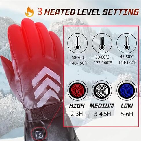 قفازات ساخنة قابلة للشحن قفازات ساخنة للرجال النساء دراجة نارية قفازات تسخين كهربائي بطارية 5000 مللي أمبير مقاوم للماء يندبروف تعمل باللمس قفازات التدفئة للتزلج التخييم الرياضة في الهواء الطلق in Kuwait