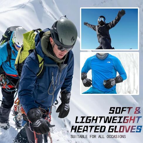 قفازات ساخنة قابلة للشحن قفازات ساخنة للرجال النساء دراجة نارية قفازات تسخين كهربائي بطارية 5000 مللي أمبير مقاوم للماء يندبروف تعمل باللمس قفازات التدفئة للتزلج التخييم الرياضة في الهواء الطلق in Kuwait