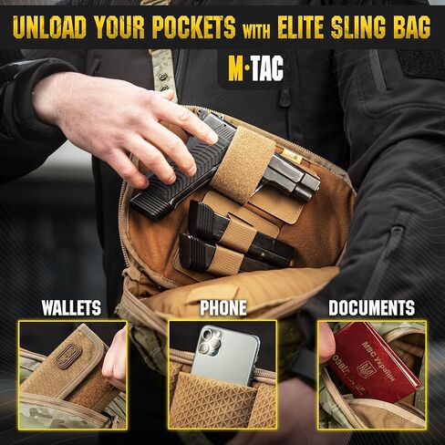 حقيبة M-Tac Elite Sphaera كبيرة من الجيل الثاني - حقيبة كتف تكتيكية - حقيبة حمل مخفية على الصدر CCW in Kuwait