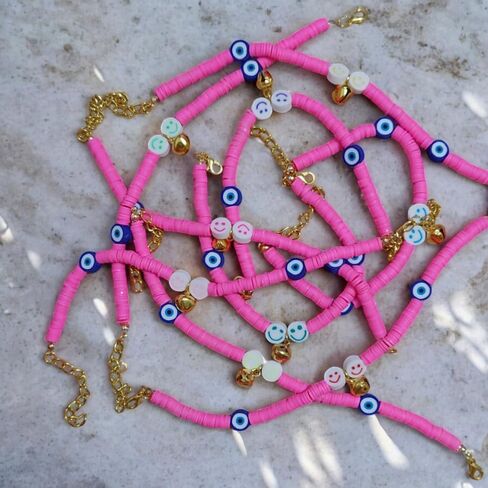 HADESS Cat Collar with Bell, Evil Eye Beads for Girls and Boys Cats, soft dough beads, Adjustable Collar for Small and Large Cats, Small Breed Dogs in Saudi Arabia