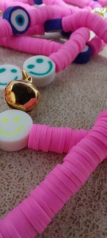 HADESS Cat Collar with Bell, Evil Eye Beads for Girls and Boys Cats, soft dough beads, Adjustable Collar for Small and Large Cats, Small Breed Dogs in Saudi Arabia