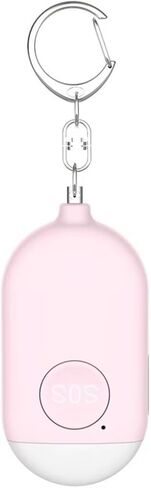 Waterproof Small Self Defense Key Chain Siren with Rechargeable 120dB SOS LED Light,Helps Elders & Kids EmergencyElderly Seniors Patient Disabled Handicapped Pink 1 Pack in Saudi Arabia