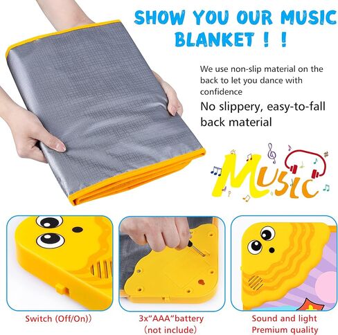 Kids Musical Piano Mats with 25 Music Sounds,Musical Toys Baby Floor Piano Keyboard Mat Carpet Animal Blanket Touch Playmat Early Education Toys for 1 2 3 4 5 6+ Year Girls Boys Toddlers in Saudi Arabia