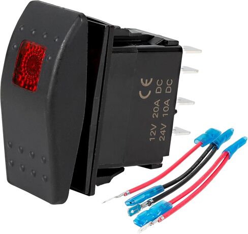 مفتاح الروك 5 دبوس (ON)-Off-(ON)، 308-1062 مفتاح تشغيل عن بعد متوافق مع Onan لمولدات البنزين Cummins، مضاء بضوء مؤشر، مع خط 5 دبابيس in Kuwait