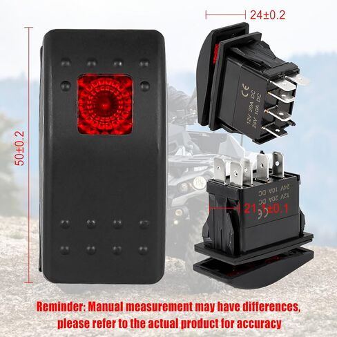 مفتاح الروك 5 دبوس (ON)-Off-(ON)، 308-1062 مفتاح تشغيل عن بعد متوافق مع Onan لمولدات البنزين Cummins، مضاء بضوء مؤشر، مع خط 5 دبابيس in Kuwait