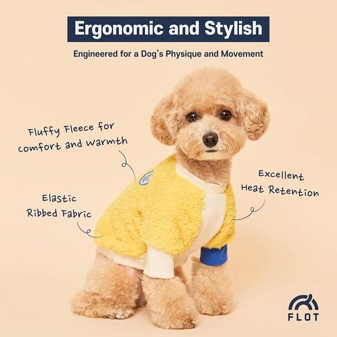 FLOT Designer Dog Fleece Sweater Fluffy and Warm for Cold Weather Premium Materials Tailored Fit Designed and Made in Korea (Brown) XX-Large in Saudi Arabia