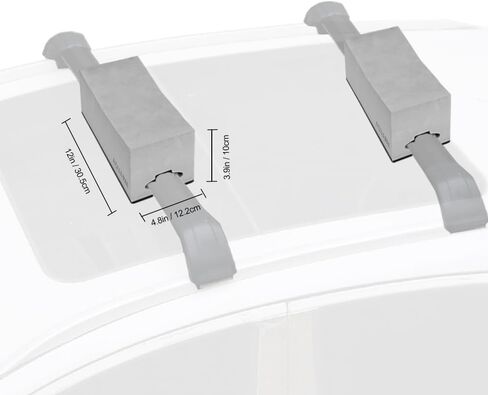 AQUARM Universal Kayak Carrier Kit Kayak Foam Blocks for Roof Soft Standard Replacement Car Top Roof Racks Pads with Tie-Downs, 12 inch in Saudi Arabia