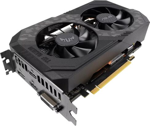بطاقة رسومات ASUS TUF Gaming NVIDIA GeForce GTX 1660 Ti EVO TOP Edition (PCIe 3.0، 6GB GDDR6، سرعة ذاكرة 14 جيجابت في الثانية، HDMI 2.0b، DisplayPort 1.4، مادة تشحيم من الدرجة الفضائية، تصميم مضغوط، GPU Tweak II) in Saudi Arabia