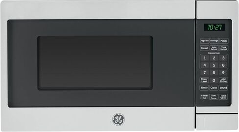 GE GCST07N1WSS Microwave Oven, 700-watt 6 Auto Cooking Settings, Child-Lock Technology, Kitchen Essentials for The Countertop, Dorm Room or Apartment, New 0.7 Cu. Ft, Stainless Steel in Saudi Arabia