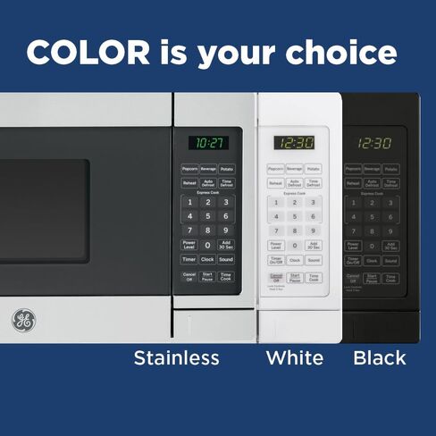 GE GCST07N1WSS Microwave Oven, 700-watt 6 Auto Cooking Settings, Child-Lock Technology, Kitchen Essentials for The Countertop, Dorm Room or Apartment, New 0.7 Cu. Ft, Stainless Steel in Saudi Arabia