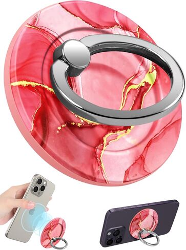 Phone Ring Holder Compatible with MagSafe - Magnetic Phone Grip for Women Cute Removable Finger Ring Grip Stand Adjustable Accessories for iPhone 16 15 14 13 Pro Max Plus, Sun Moon in Saudi Arabia