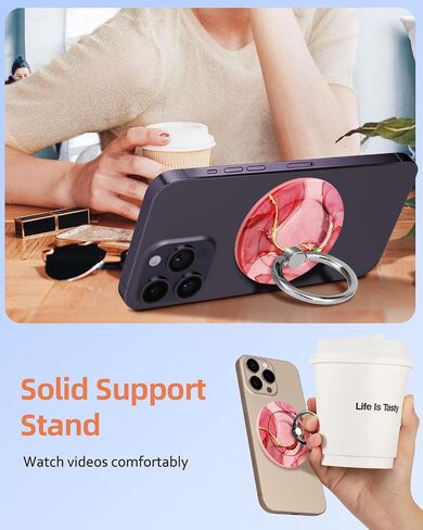 Phone Ring Holder Compatible with MagSafe - Magnetic Phone Grip for Women Cute Removable Finger Ring Grip Stand Adjustable Accessories for iPhone 16 15 14 13 Pro Max Plus, Sun Moon in Saudi Arabia