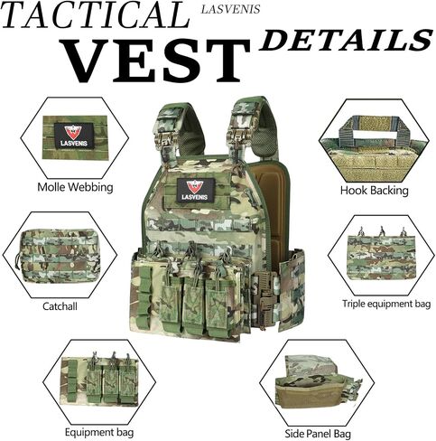 Quick Release Tactical Vest Lightweight Vests Adjustable Tactical Vest for Outdoor Training in Saudi Arabia