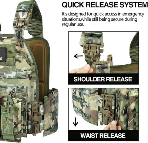 Quick Release Tactical Vest Lightweight Vests Adjustable Tactical Vest for Outdoor Training in Saudi Arabia