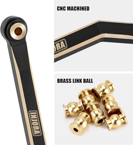 INJORA Brass High Clearance Chassis Links 39g Heavy Brass Links for FMS FCX24 1/24 Upgrade Part,8PCS (FCX24-04) in Saudi Arabia