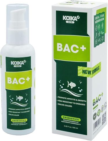 KOIKA BAC+ Aquarium Probiotics, Immunity Boosting, Disease Resistance & Improve The Digestive System (BAC+,105ml) in Kuwait