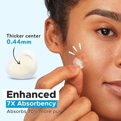 رقع البثور من ليتبير، غطاء بقعة غير مرئي، رقع حب الشباب الغروانية المائية للوجه مع حافة خارجية أرق، رقعة ماصة لحب الشباب بحمض الساليسيليك للرؤوس البيضاء وحب الشباب الكيسي، 3 أحجام 66 قطعة in Kuwait