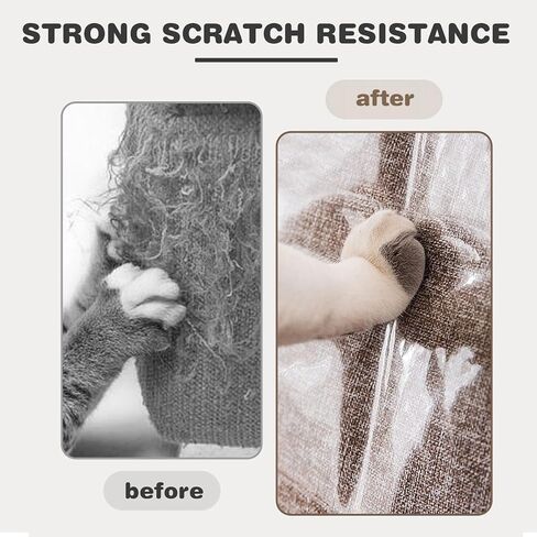 Cat Scratch Furniture Protector,236 x 12 Inch Furniture Protectors from Cats Scratching,Cat Scratch Deterrent Tape for Furniture Sofa Couch Corner Door (transparently) in Saudi Arabia