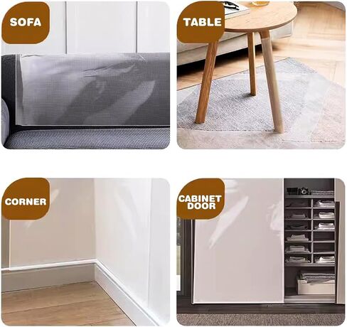 Cat Scratch Furniture Protector,236 x 12 Inch Furniture Protectors from Cats Scratching,Cat Scratch Deterrent Tape for Furniture Sofa Couch Corner Door (transparently) in Saudi Arabia