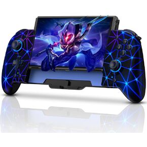 Switch Controllers for Nintendo Switch/OLED, Hall Effect Joystick Full-Size Switch Joypad Ergonomic Handheld Mode Controller, One-Piece Wireless Switch Remote with Battery/RGB/Turbo/Programming