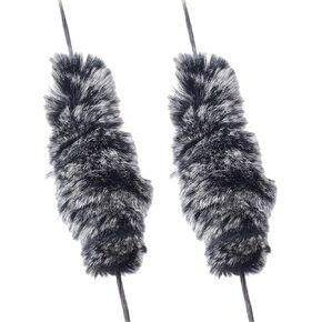 AYLIFU 2pcs Bow String silencers recurve Bow Silencer Rabbit Fur String Silencer for recurve and Longbow (Black)