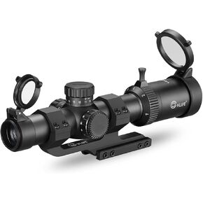 CVLIFE BearPower 1-8x24 LPVO نطاق مع حامل ناتئ 30 مم، شبكاني BDC مع 6 مستويات إضاءة حمراء