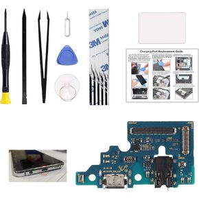 Charging Port Replacement Kit Compatible with Galaxy A51 4G US Version (Not for 5G Version), SM-A515U, SM-A515U1, SM-A515W Dock Board USB-C Connector, with Instruction Manual, Toolkit