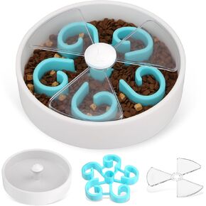 Slow Feeder Dog Bowls, Maze Dog Food Puzzle Feeder for Dry Food/Wet Food/Raw Food, Non-Slip Interactive Dog Feeder for Large/Medium/Small Dogs