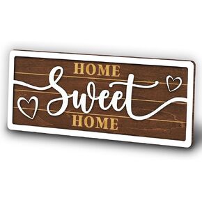 Home Sweet Home Sign Wall Decor - Wood Farmhouse Wall Sign for Home Decor, Plaque Wall Hanging Rustic Home Sign for Living Room, Bedroom, Front Door