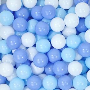 Ball Pit Balls for Kids, 100 pcs 2.15 Inches Small Size Thicken Soft Plastic Crush Proof Ball Pit Balls BPA Phthalate Free Baby Toddler Toy Ball with 3 Color White Clear and Pink in Saudi Arabia
