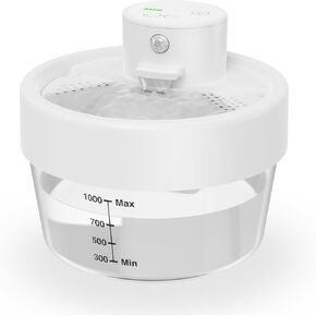 Cat Water Fountain, Wireless Cat Fountain Battery Operated, Super Quiet Pet Water Fountain with Sensor, 3 Modes Cat Water Dispenser - 34oz/1 L -Easy Clean BPA-Free