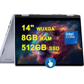 DELL Inspiron 14 7440 2-in-1 Laptop 14" WUXGA Touchscreen Intel 10-core Core 5 120U 8GB RAM 512GB SSD Backlit FHD Camera ExpressCharge MaxxAudio Pro Win11 Blue