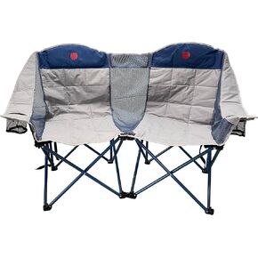 OmniCore Designs Heavy Duty Oversized Outdoor Folding Loveseat Camp Chair Collection (Single, Double & Triple Seating Capacity)