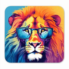 Majestic Lion Wearing Glasses Jungle King Unique Art Design Patterns, Smooth Surface Non-Slip Rubber Gaming Mouse Pad For Office Computers Laptop 9.5 X 7.9 Inch (Design 8)