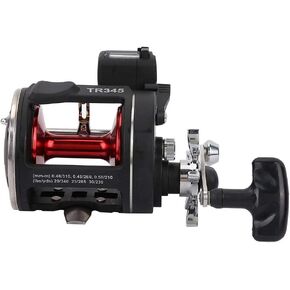 VBESTLIFE Fishing Reel,Trolling Reels Equipped with Line Counter Black Trolling Saltwater Offshore Reel Wheel