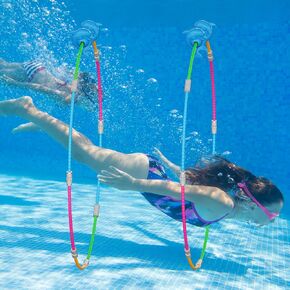 Forblader Pool Ring Toys, 2-Pack Water Sports Swim Rings for Kids, Underwater Swim Thru Ring for Pool, Ideal Pool Games Toy for Kids Aged 5, 6, 7, 8, 9, 10, 11,12