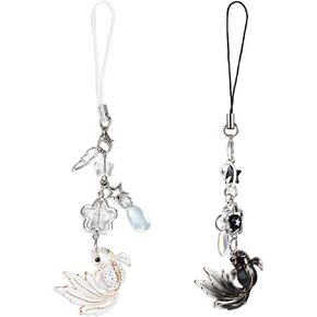 Mabor 2Pcs Phone Charm Koi Aesthetic Y2K Cell Phone Strap Phone Chain Charms for Phone Case, Beaded Fish Charm Starfish Lanyard for Phone Bag Keychain Pendants Decor in Saudi Arabia