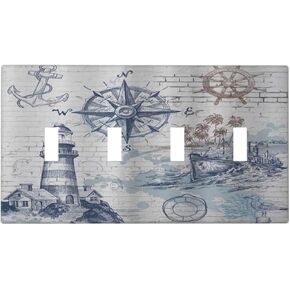 Boho Flower Butterfly Dragonfly Rustic Wood Plank 1 Gang Light Switch Covers Single Toggle Wall Plate Decorative Switchcover Electrical Switchplate for Nursery Bathroom Bedroom Decor