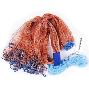 Fishing Nets Tire Lines Handmade Throw Net Saltwater Ideal Fishing Choice 4FT to 12FT(Radius) Casting Net 1/2 Inch(Mesh)