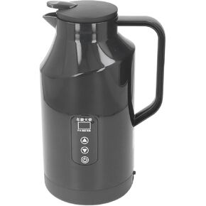 Haofy Portable Car Electric Kettle Hot Water Boiler 200W 1500ml 12V 24V Stainless Steel Display with Cigarette Lighter Plug for Travel