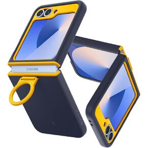 Caseology Nano Pop for Samsung Galaxy Z Flip 6 Case with Ring [Silicone Case] (2024) - Blueberry Navy