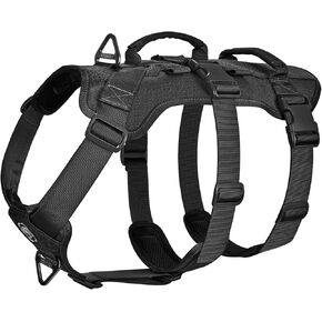 OneTigris Escape Proof Dog Harness, No Pull Dog Harness with Handles, Tactical Multi-Use Support Dog Harness for Large Dogs Everyday Wear Walking Hiking Training