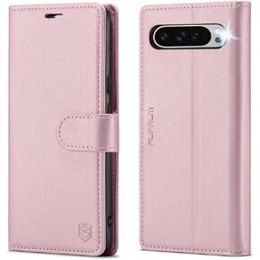 for Google Pixel 9 Pro XL 5G 6.8" Wallet Case with RFID Blocking Credit Card Holder, PU Leather Folio Flip Kickstand Protective Shockproof Cover Women Men for Pixel 9 Pro XL Phone case (Purple)