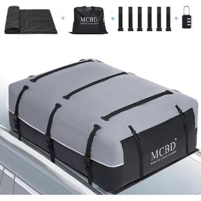 Rooftop Cargo Carrier Bag, 17 Cubic Feet Waterproof Soft-Shell Car Roof Bag for All Vehicles SUV with/Without Rack, Car Top Luggage Storage Bag